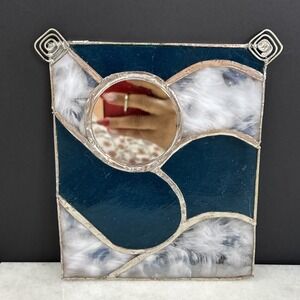 7"x5.5" Stained Glass Hanging Mirror